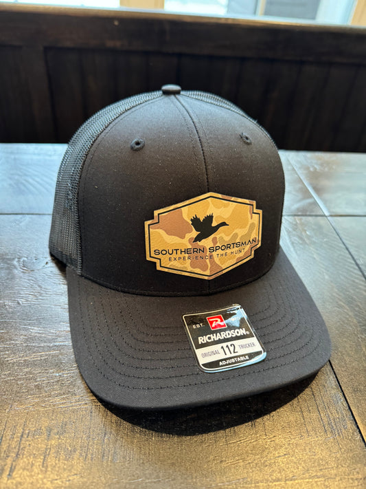 Black Southern Sportsman Hat with Camo Patch